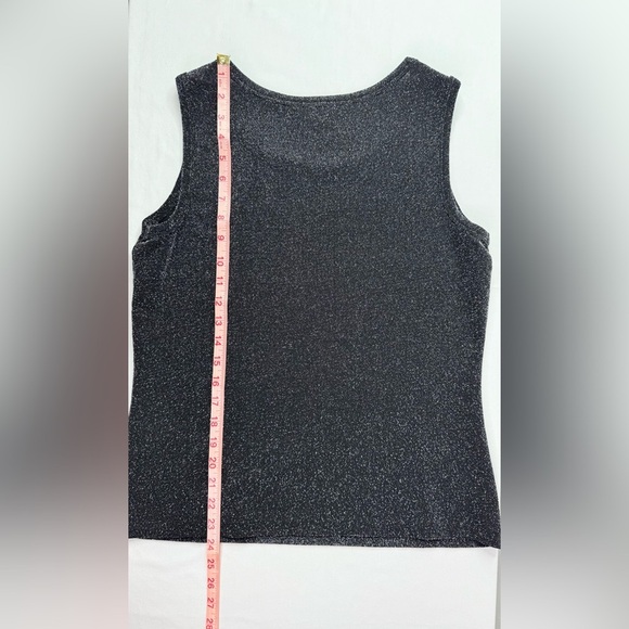 Vintage Karen Kane Metallic Stretchy Two Piece Set Tank Top and Cardigan XL/L - Picture 14 of 17